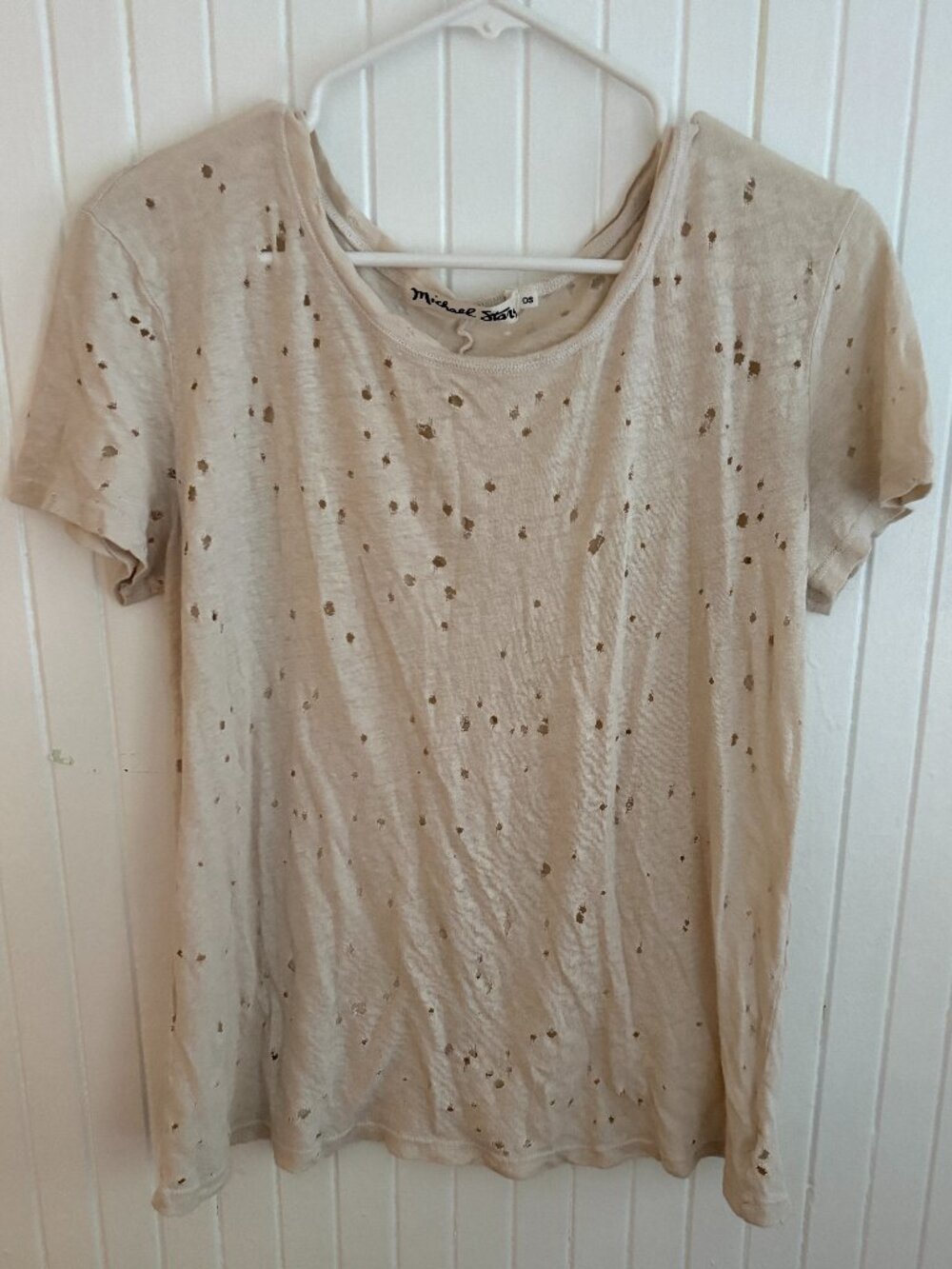 Michael Stars Hemp Distressed T-Shirt
